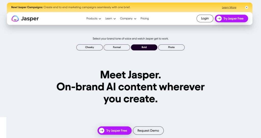 jasper ai website builder