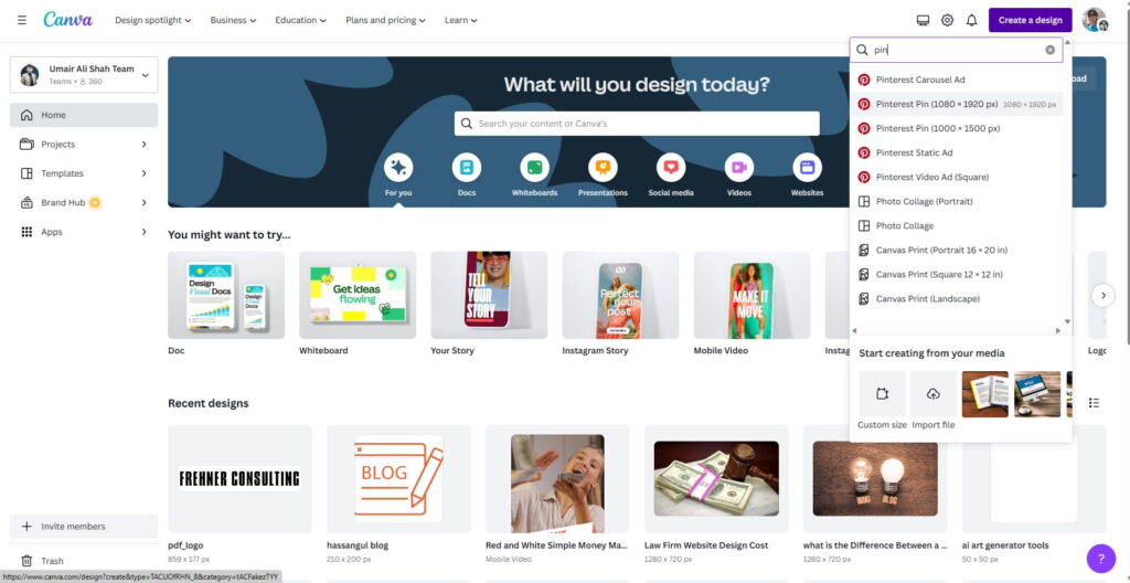 use Canva to create engaging Pinterest pins for blog posts